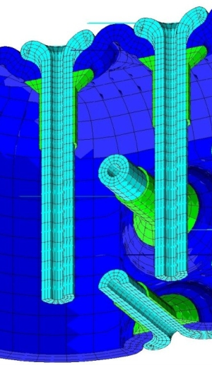 automobile - composite - matériau anisotrope - réservoir GNV - analyse statique non-linéaire